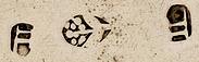IL and flower mark, Jan Lotter, Cape Colony 1815 c.