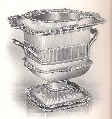 wine cooler, oblong shape with gadroon and shell mounts, 1812