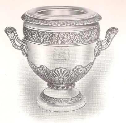 wine cooler acanthus decoration, vine border, 1817