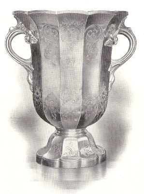 wine cooler, light flat chased ornamentation, 1839
