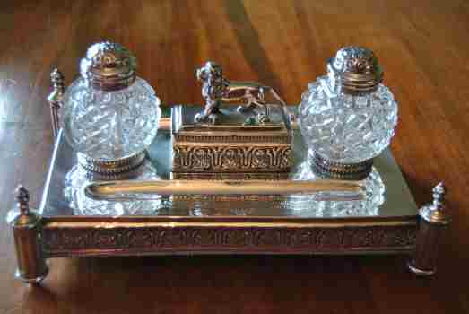 Inkstand: Harrison & Co, 1866