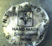 International Silver Co label on an item manufactured in India