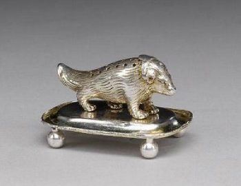 silver toothpick holder: James Aldridge, London 1808