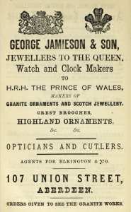 George Jamieson & Son: ancient advertisemnet
