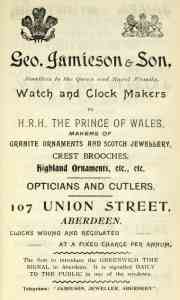 George Jamieson & Son: ancient advertisement