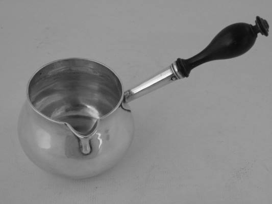 George II silver brandy saucepan
