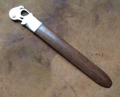 silver and wood paper knife