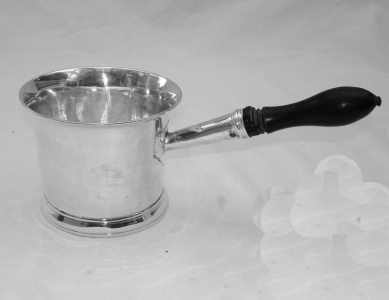 George III silver brandy saucepan