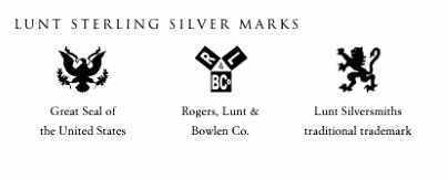 Lunt sterling silver marks