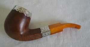 Tobacco pipe Charles Maas with silver mounts