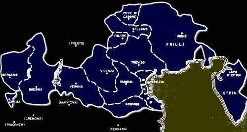 Map of Venice and its territories Map of Venice and its territories