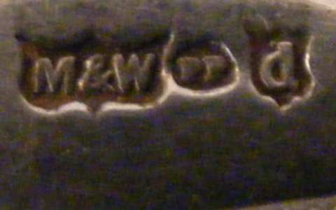 Mappin & Webb, silver plate mark, lowercase 'd' date letter