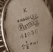 Silver plate marks. 