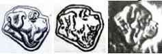 1838: Small articles - Bulldog head (Departments)