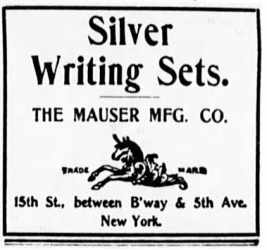 Mauser Mfg Co, 1901 advertisement