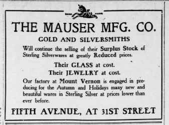 Mauser Mfg Co, 1908 advertisement