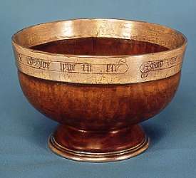 mazer with silver rim