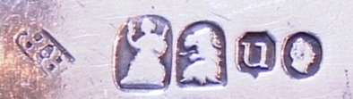 Britannia standard Marks on a teaspoon by Richard Britton London 1835/6