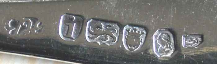Duty Drawback Mark.  Struck at a right angle to and to the right of the other marks