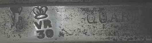 measure verification marks with royal cyphers