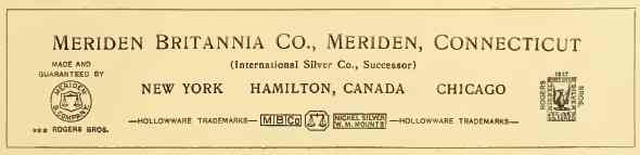 mark of Meriden Britannia Company after incorporation in International Silver Company