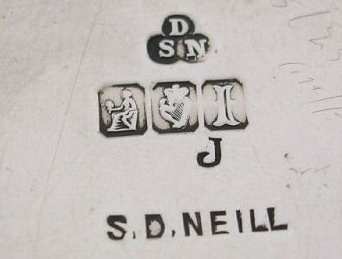 Sharman D. Neill, Dublin antique silver mether cup or christening mug: hallmarks