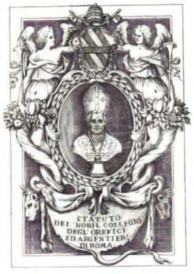 Statute of the Nobil Collegio degli Orefici ed Argentieri di Roma