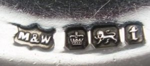 M&W mark, Mappin & Webb, Sheffield 1936 M&W mark, Mappin & Webb, Sheffield 1936