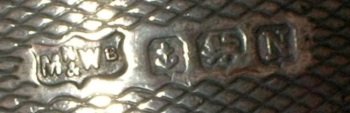 M&W mark, Mappin & Webb, Birmingham 1937 M&W mark, Mappin & Webb, Birmingham 1937