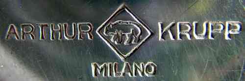 BMF branch in Milan, Italy, silver-plated hollow ware mark: after c.1955