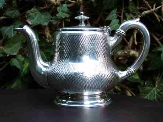 A middle-quality silver-plated (Alpacca-Silber II) teapot, issued by BMF Arthur Krupp between 1891 and 1927