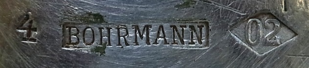 Bohrmann company SMALL items of silver-plated HOLLOW WARE, mark 1899 - 1930