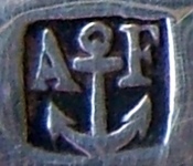 late mark for flat/hollow ware items made from mtal extra-blanc after c.1902