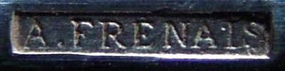 Marks for silver-plated ladles manufactured using mtal blanc (brass) as a base metal for silvering