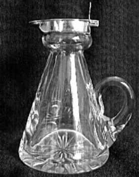 whisky noggin with silver collar and lid