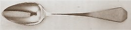Old English Coffin End pattern silver spoon