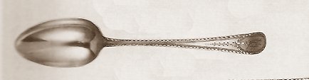 Bright-cut Old English pattern silver spoon