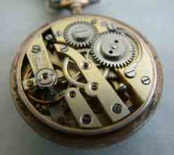 enameled silver watch movement