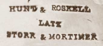 the inscription 'Hunt & Roskell, late Storr & Mortimer' the inscription 'Hunt &Roskell, late Storr & Mortimer'