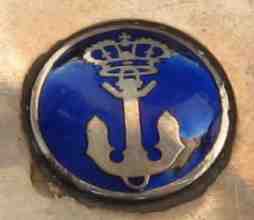 silver pill box, possibly a symbol of RYCC Savoia, Napoli