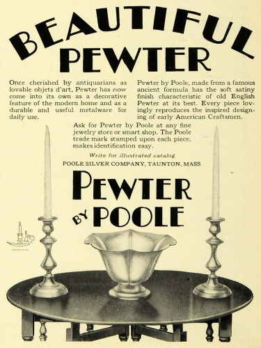Poole Silver Co: 1929 advertisement