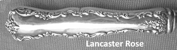 Poole Silver Co: Lancaster Rose flatware pattern