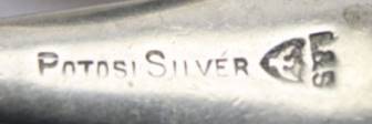 Potosi Silver Co, silver plate mark