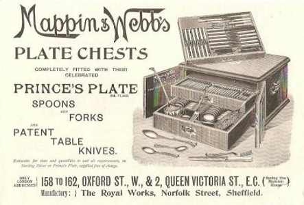 Mappin & Webb, Princes plate advertisement