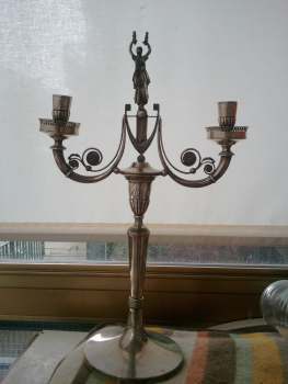silver candelabrum with Papal State (Rome) pseudo hallmark