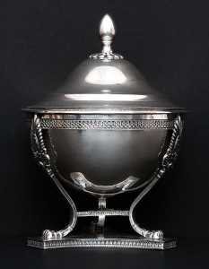 silver sugar bowl with pseudo Lombardo-Veneto hallmarks