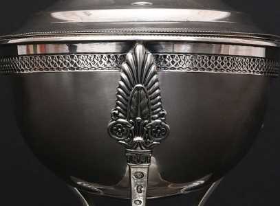 silver sugar bowl with pseudo Lombardo-Veneto hallmarks