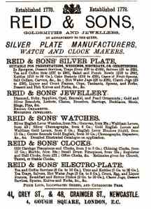 Reid & Sons: ancient advertisement