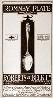 Ancient advertisement of Roberts & Belk Ltd