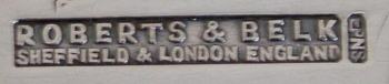 Roberts & Belk, silverplate mark